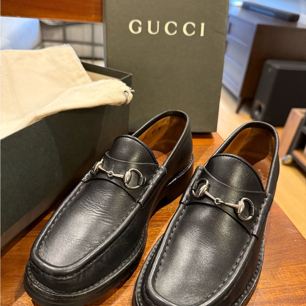 Gucci 1955 horsebit accent leathers